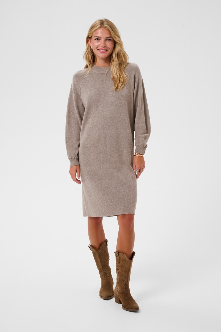 Cream CRDela knit dress brown lentil melange Cream