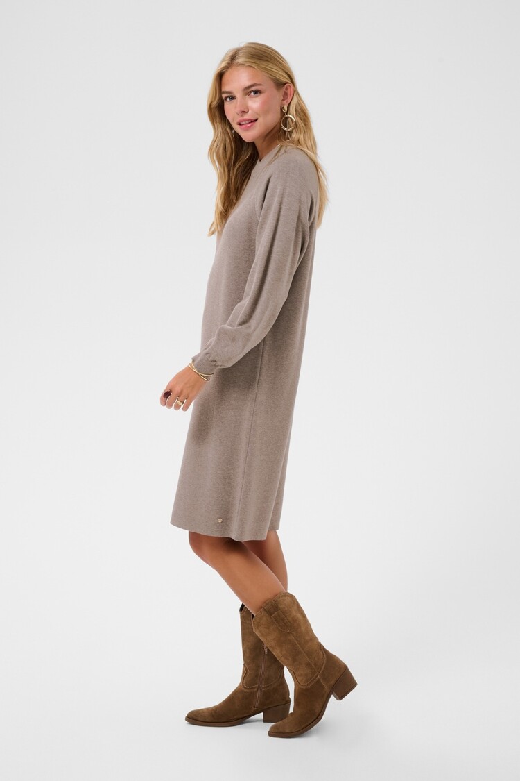 Cream CRDela knit dress brown lentil melange Cream