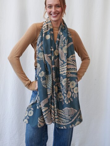 One Hundred Stars Scarf Rosa Blue