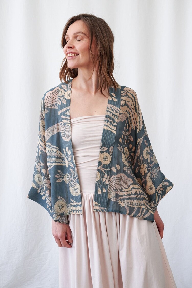 One Hundred Stars Kimono Rosa Blue One Hundred Stars