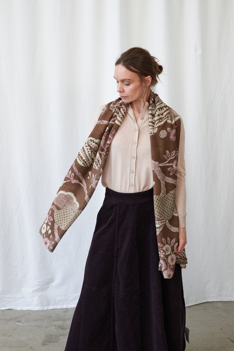 One Hundred Stars Scarf Rosa Brown One Hundred Stars