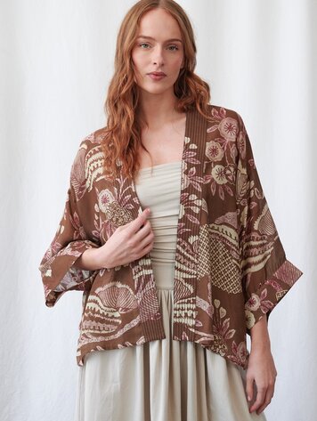 One Hundred Stars Kimono Rosa Brown
