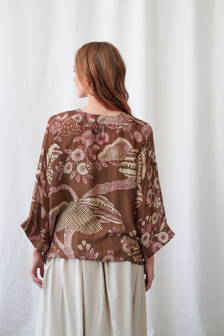 One Hundred Stars Kimono Rosa Brown One Hundred Stars