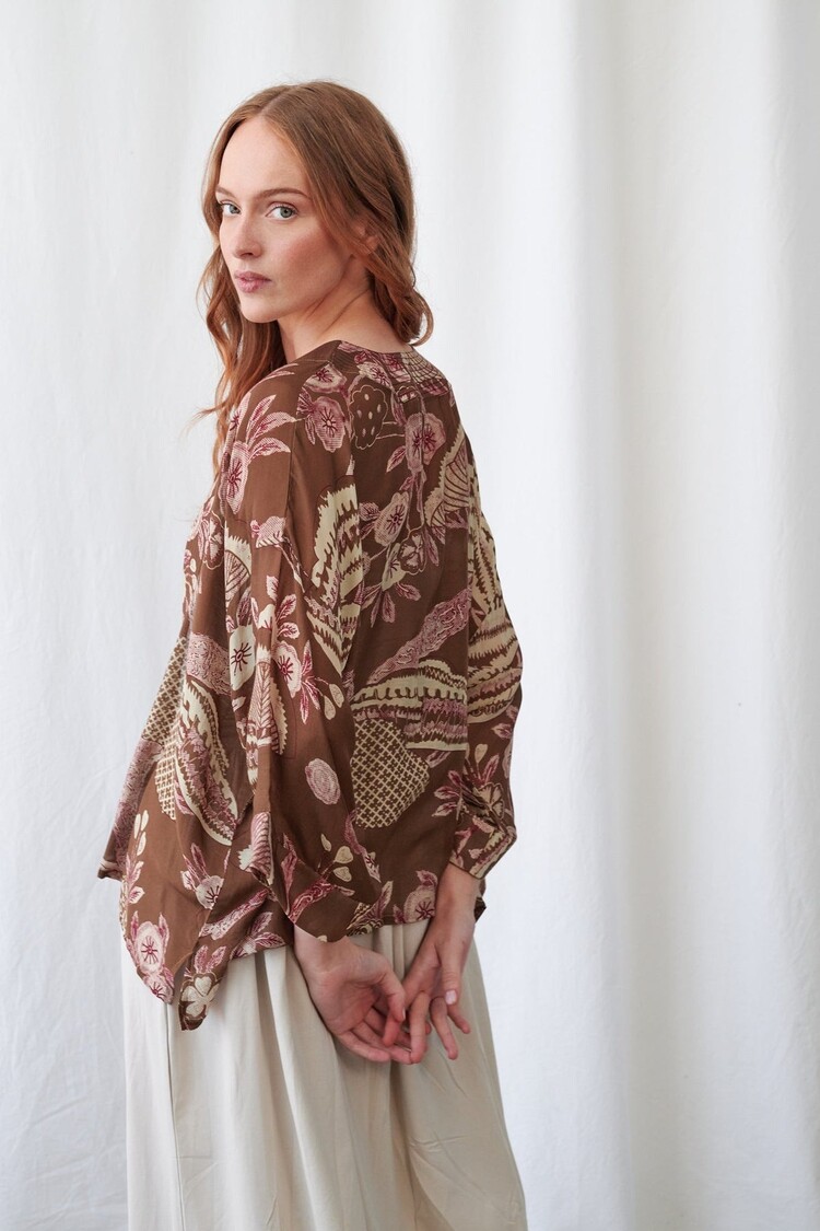 One Hundred Stars Kimono Rosa Brown One Hundred Stars