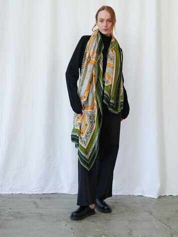 One Hundred Stars Scarf Fleur de Lys Gold
