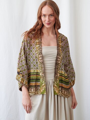 One Hundred Stars Kimono Amulet Green