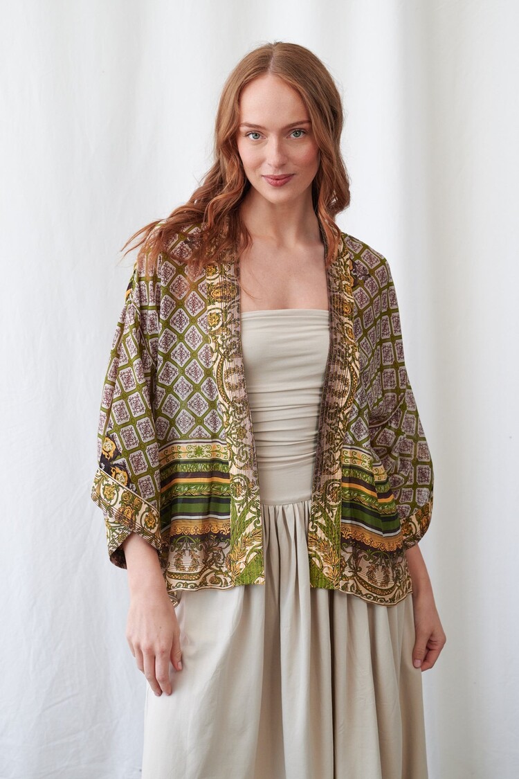 One Hundred Stars Kimono Amulet Green One Hundred Stars
