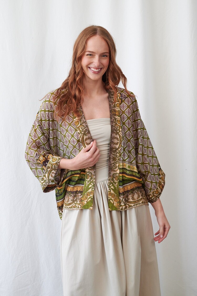 One Hundred Stars Kimono Amulet Green One Hundred Stars