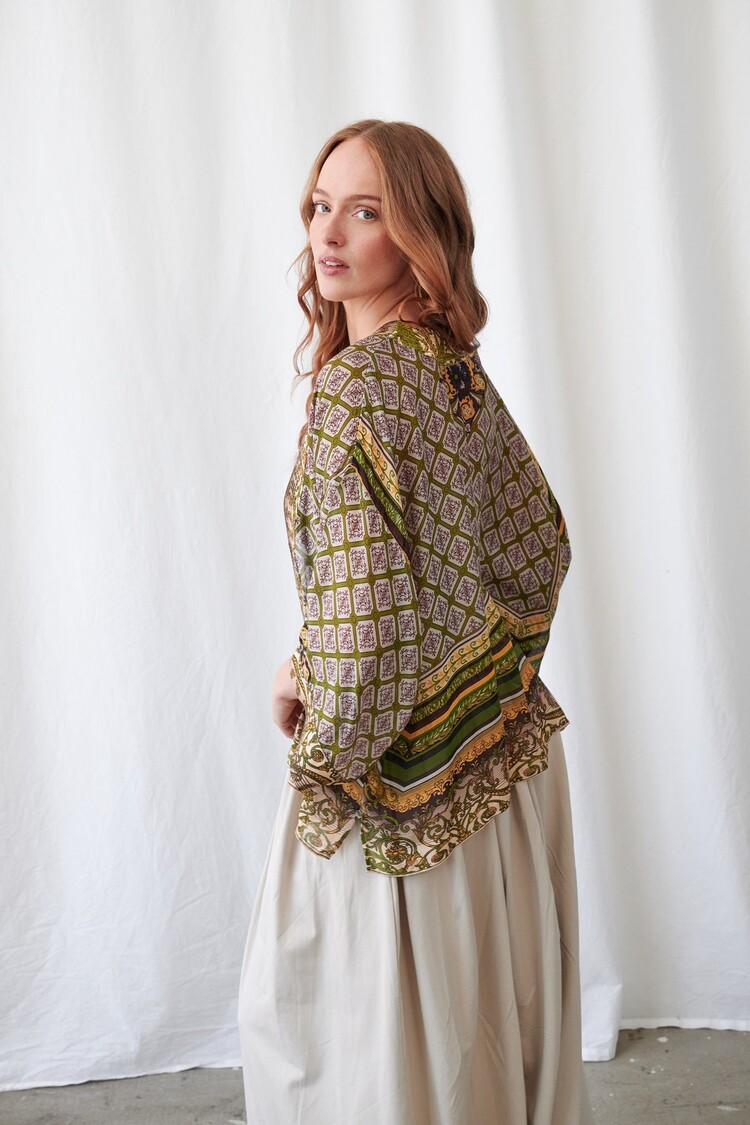 One Hundred Stars Kimono Amulet Green One Hundred Stars