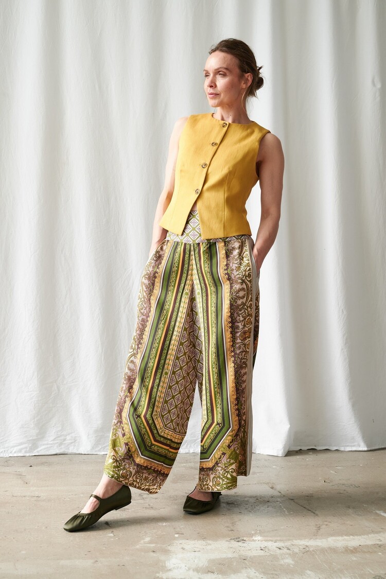 One Hundred Stars Palazzo pants Amulet Green One Hundred Stars