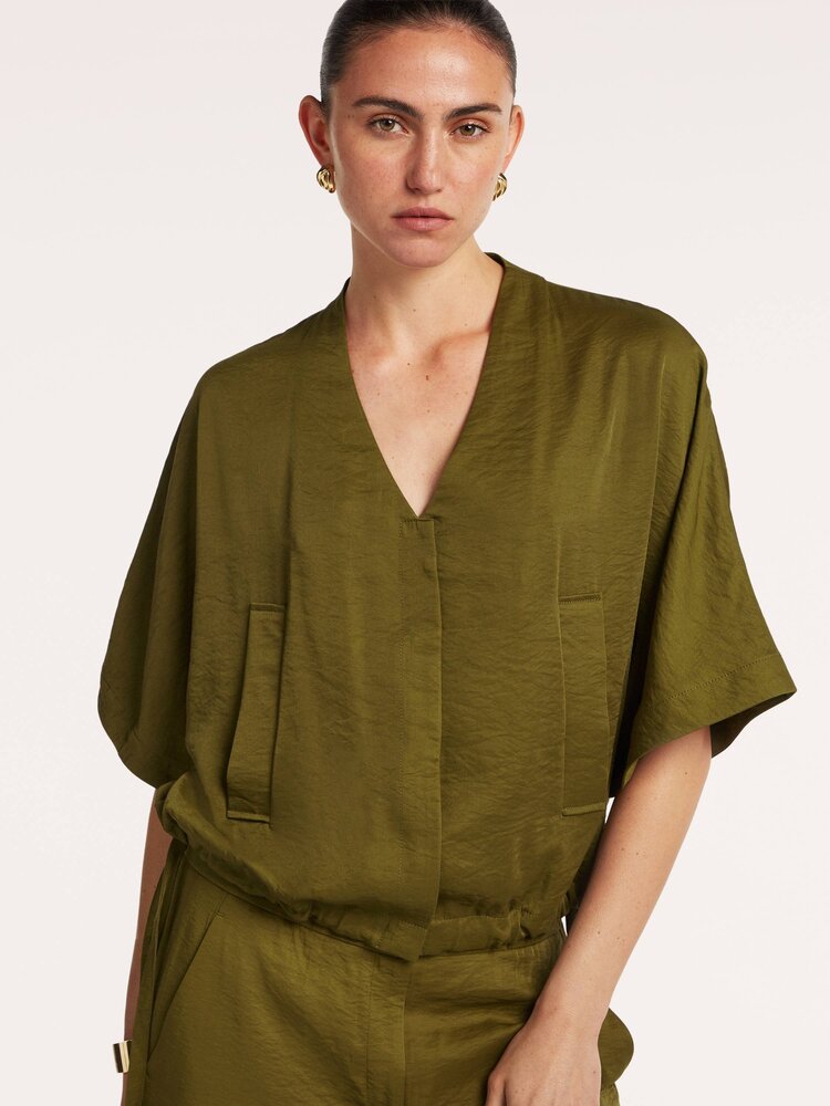 Beaumont Ciro blouse moss green Beaumont
