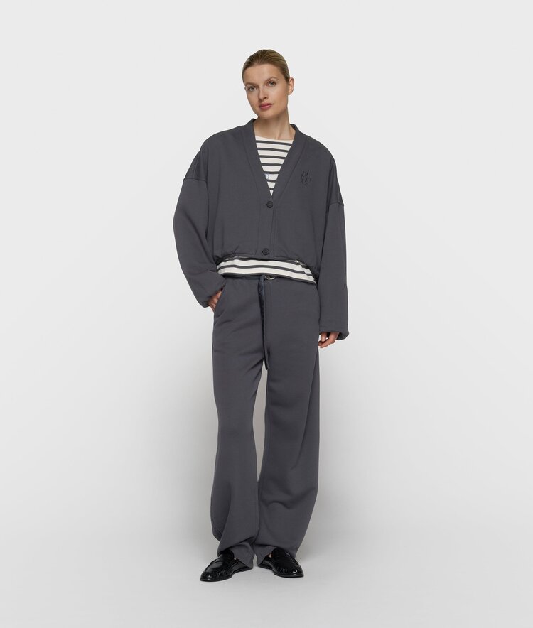 10DAYS Reversible cardigan fleece steel blue 10Days