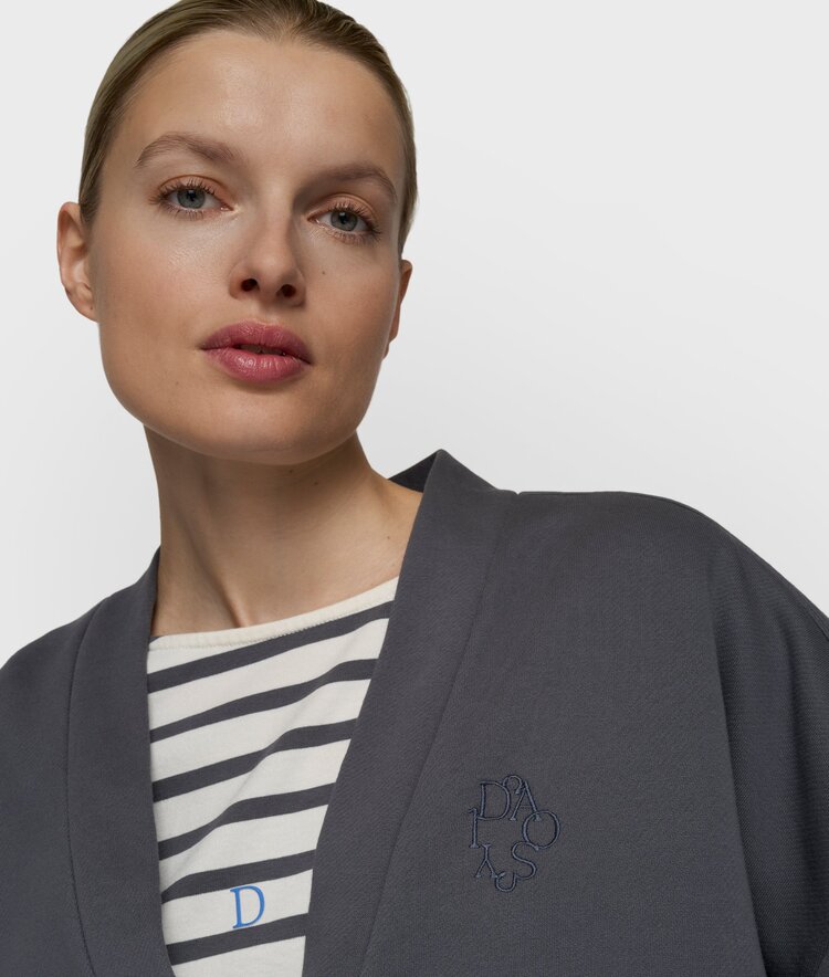 10DAYS Reversible cardigan fleece steel blue 10Days