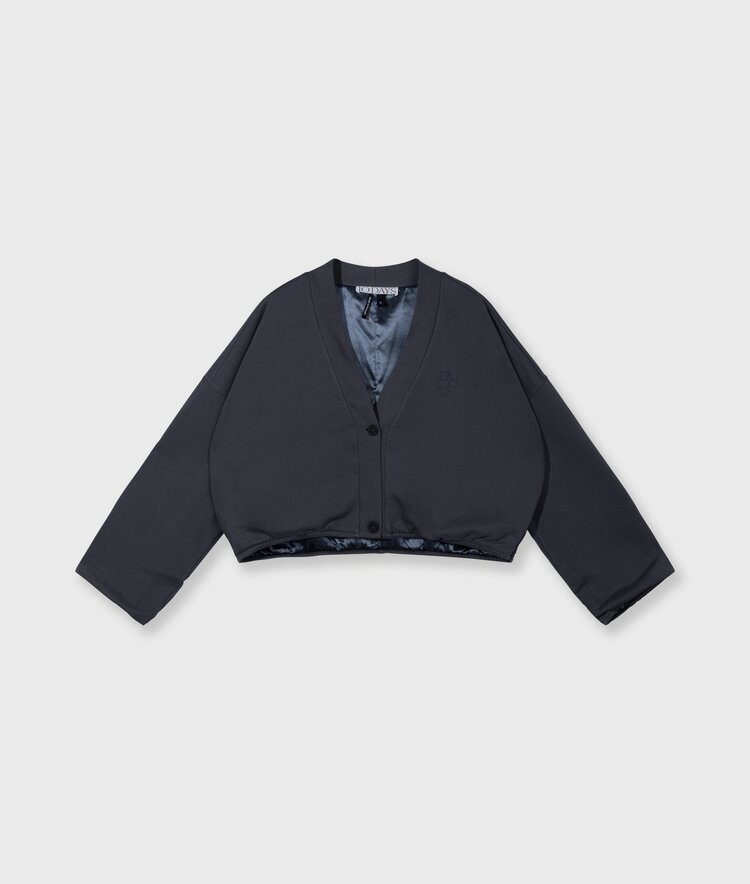 10DAYS Reversible cardigan fleece steel blue 10Days