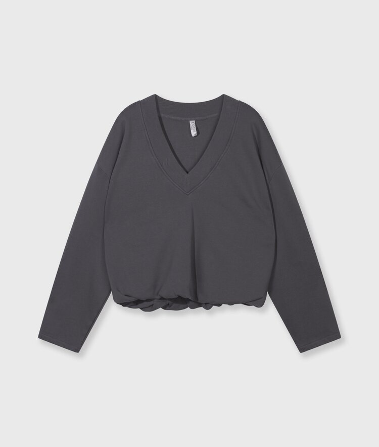 10DAYS V-neck balloon sweater steel blue 10Days