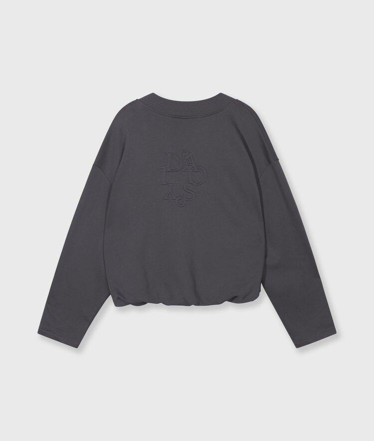 10DAYS V-neck balloon sweater steel blue 10Days