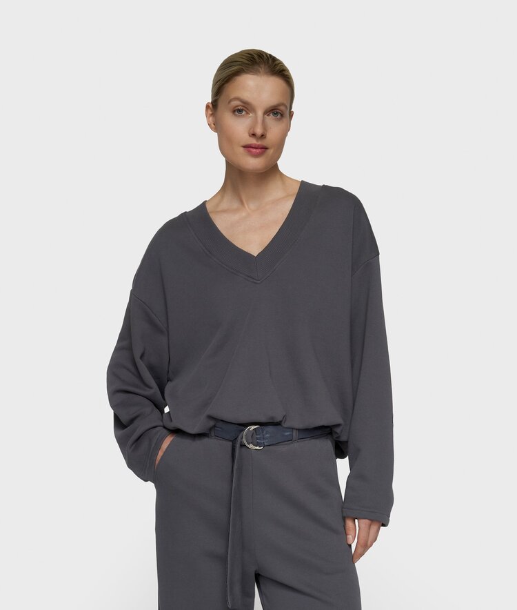10DAYS V-neck balloon sweater steel blue 10Days