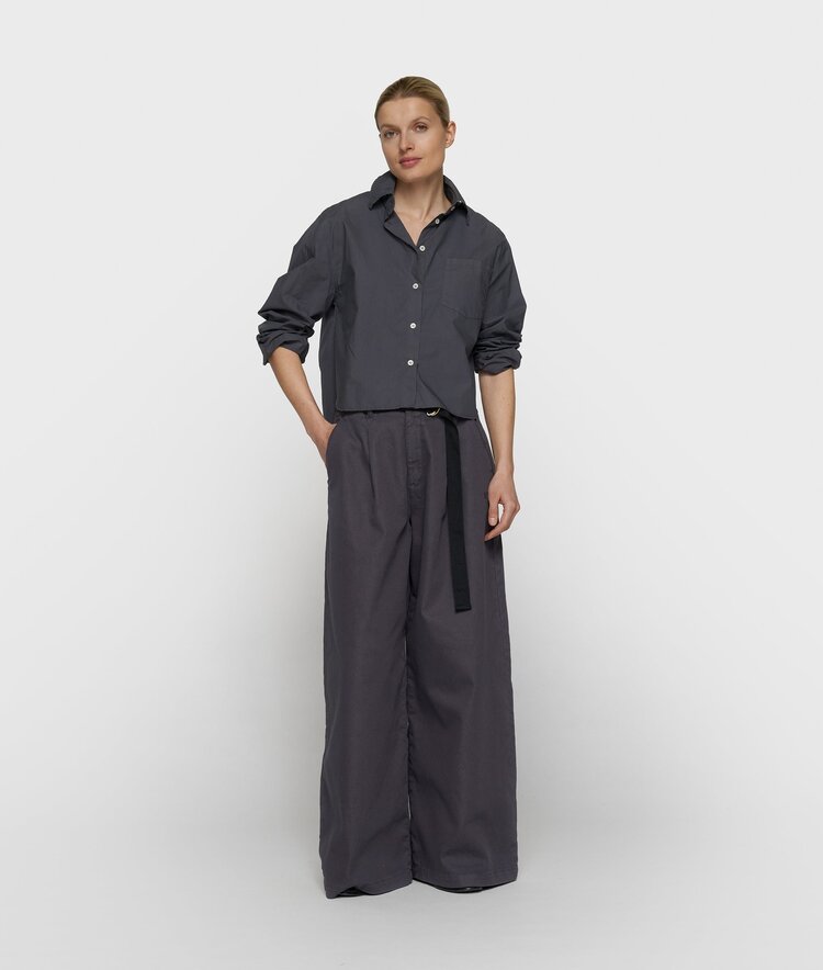 10DAYS Wide pants jog twill steel blue 10Days