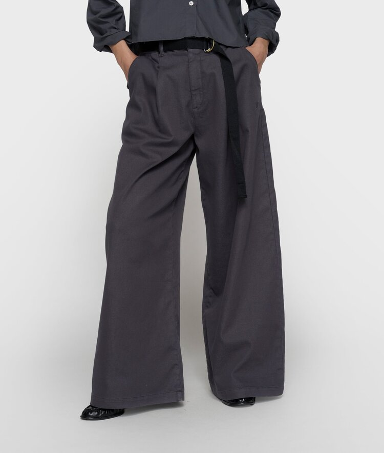 10DAYS Wide pants jog twill steel blue 10Days