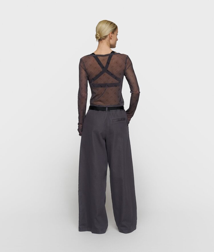 10DAYS Wide pants jog twill steel blue 10Days