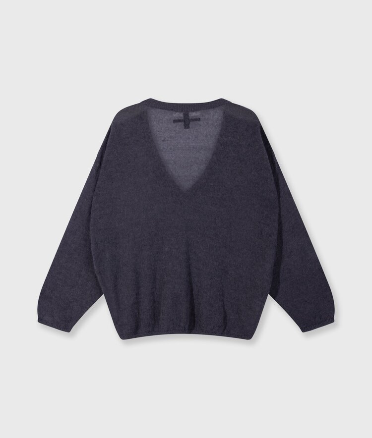 10DAYS Thin knit sweater steel blue 10Days