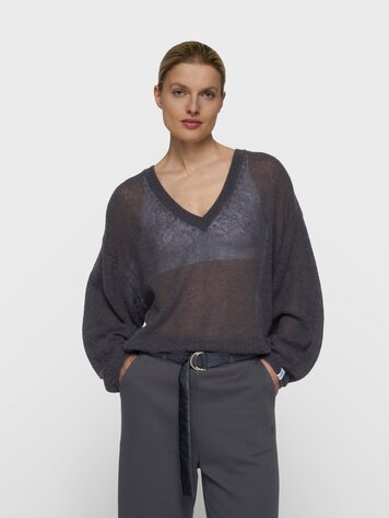 10DAYS Thin knit sweater steel blue