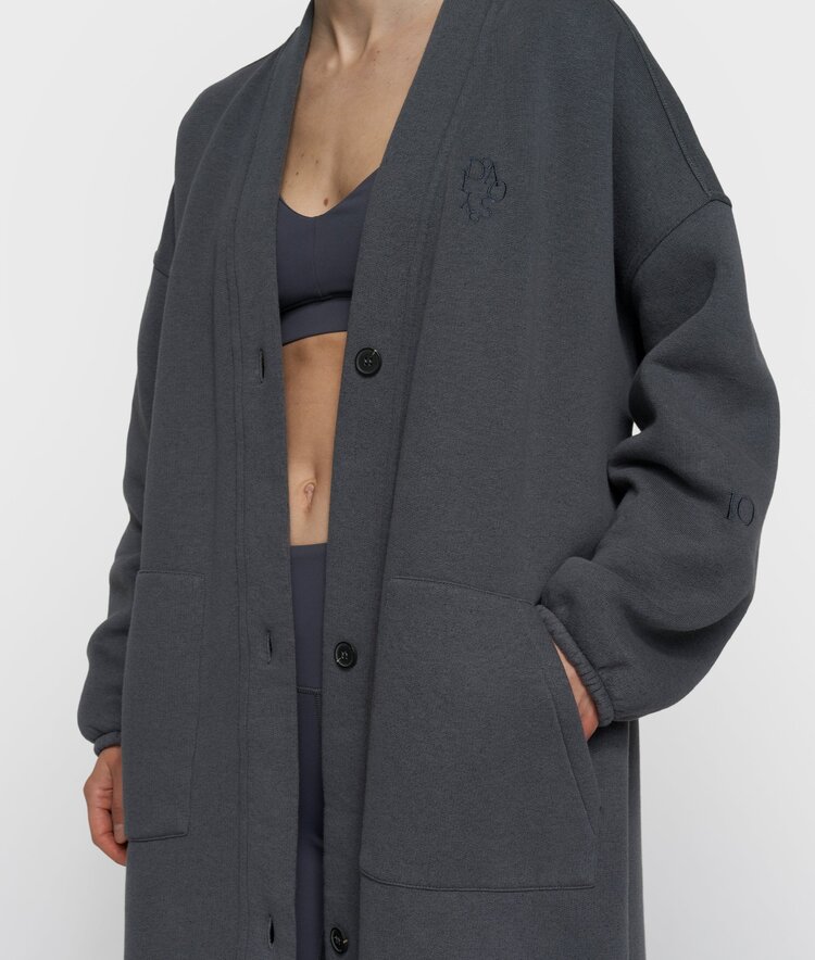 10DAYS Long baseball cardigan steel blue 10Days