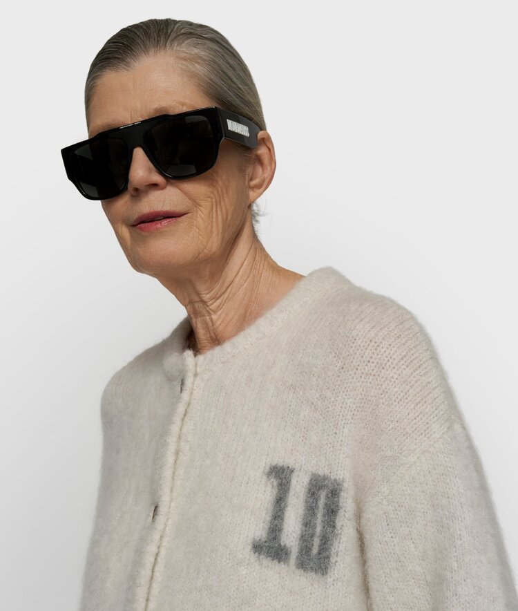 10DAYS Hairy knit cardigan ecru 10Days