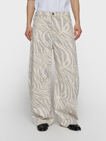 10DAYS Western pants zebra ecru