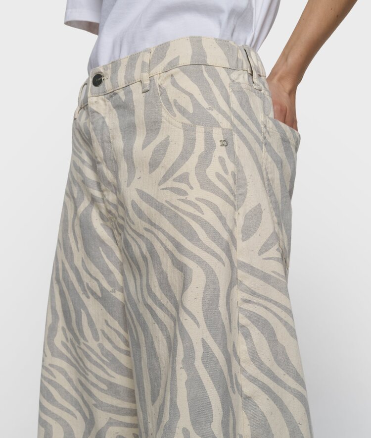 10DAYS Western pants zebra ecru 10Days