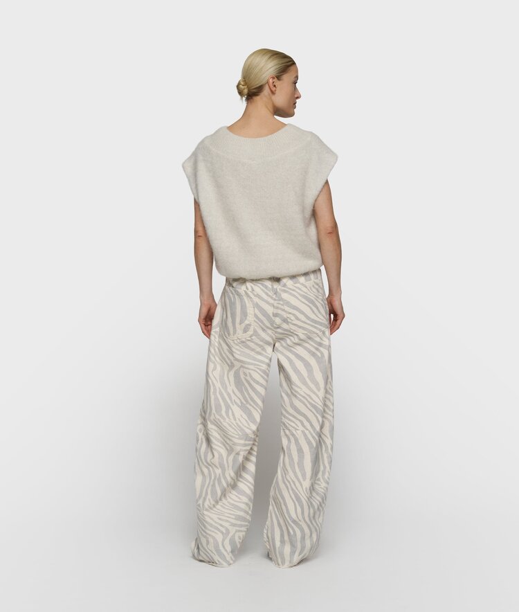 10DAYS Western pants zebra ecru 10Days