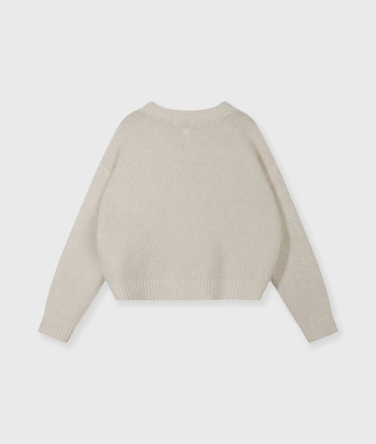 10DAYS Hairy knit sweater lurex ecru 10Days
