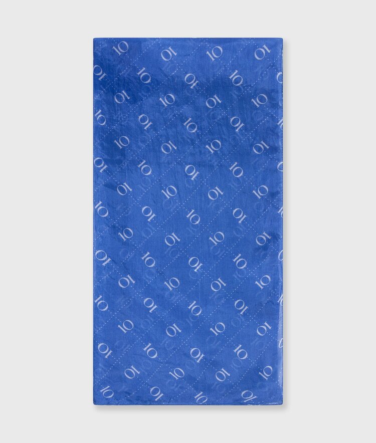 10DAYS Silk scarf monogram ultramarine 10Days
