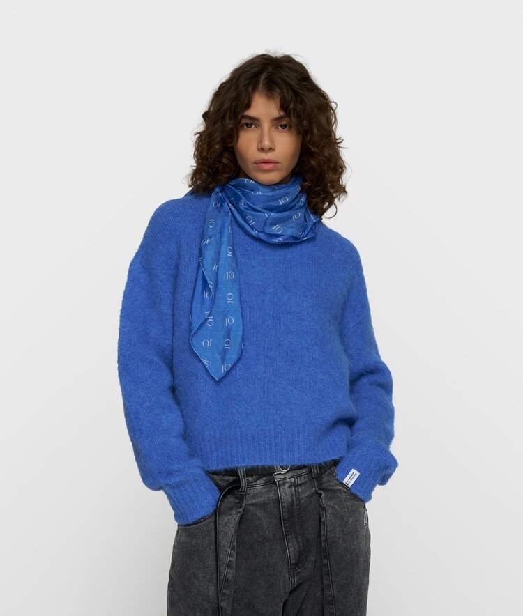 10DAYS Hairy knit sweater ultramarine 10Days
