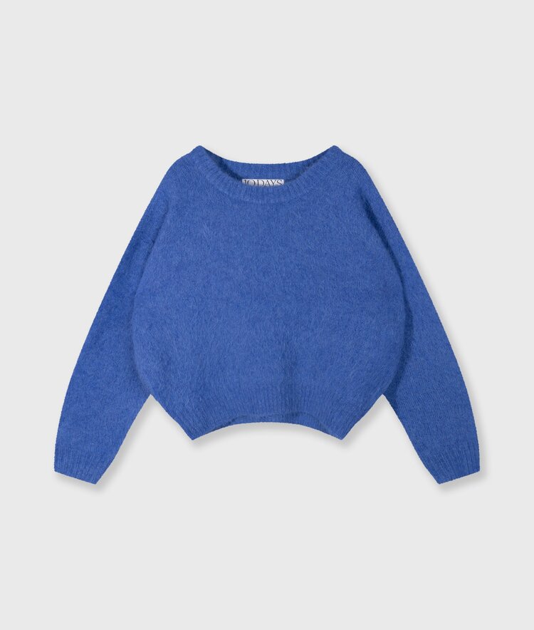 10DAYS Hairy knit sweater ultramarine 10Days