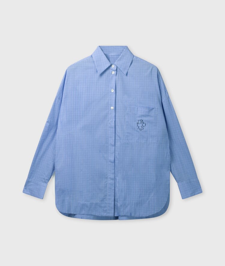 10DAYS Long sleeve shirt check ultramarine 10Days