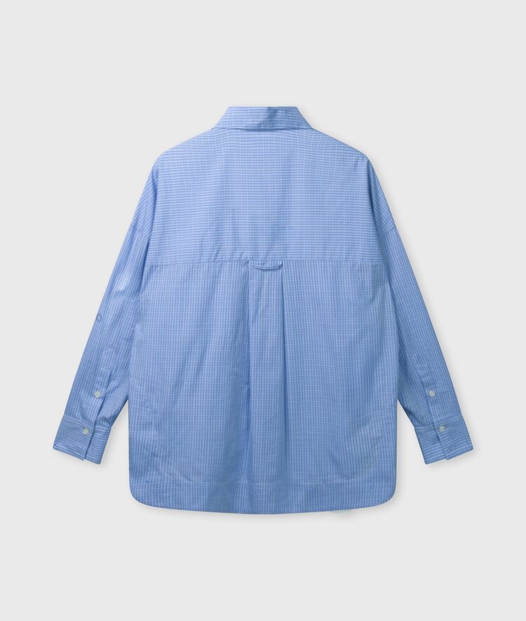 10DAYS Long sleeve shirt check ultramarine 10Days