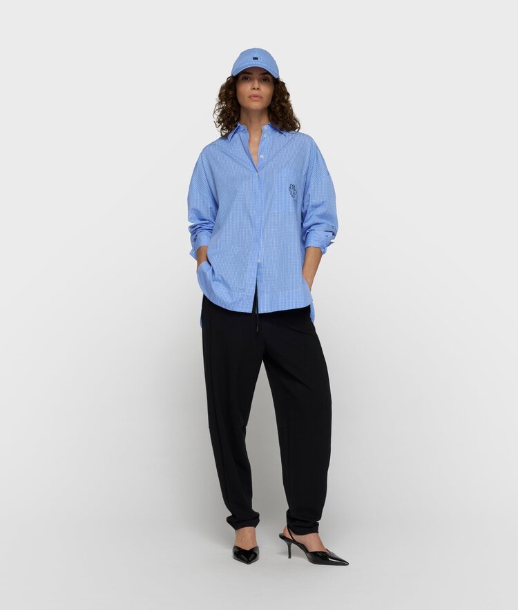 10DAYS Long sleeve shirt check ultramarine 10Days