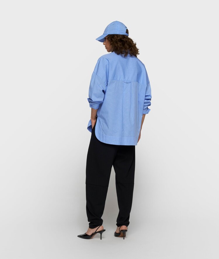 10DAYS Long sleeve shirt check ultramarine 10Days