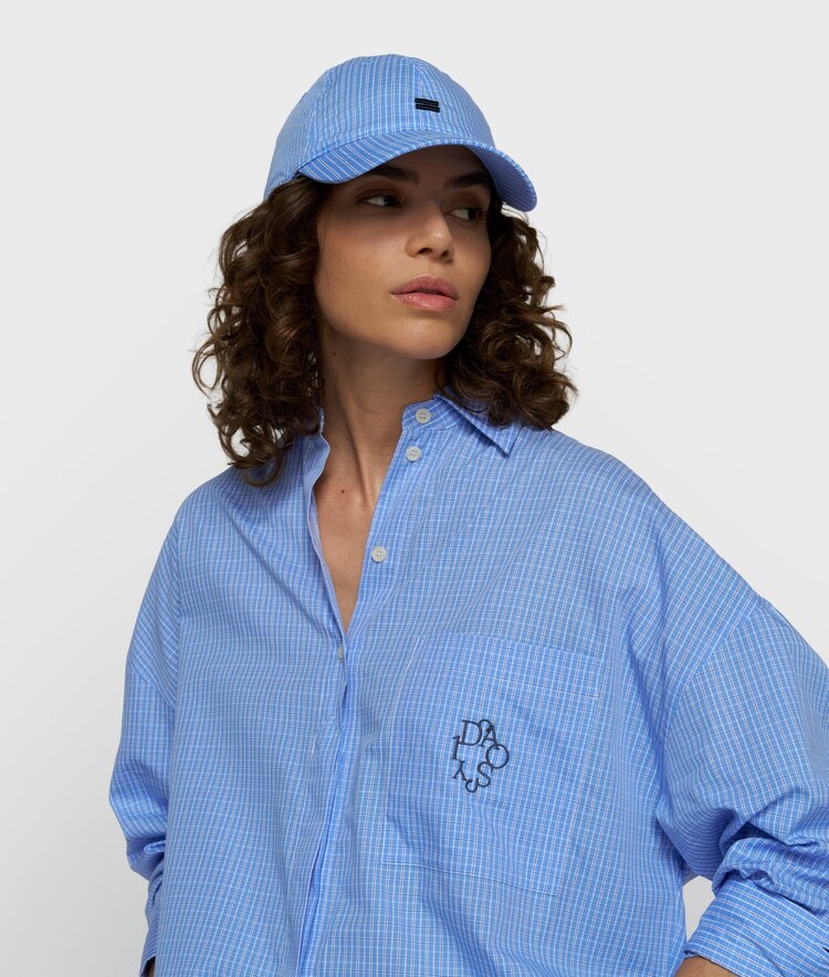 10DAYS Long sleeve shirt check ultramarine 10Days