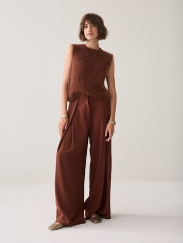 Summum Woman Trousers viscose twill toffee