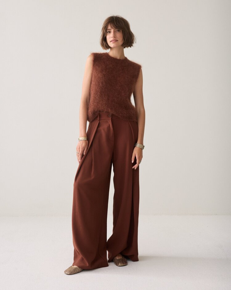Summum Woman Trousers viscose twill toffee Summum Woman - Copy