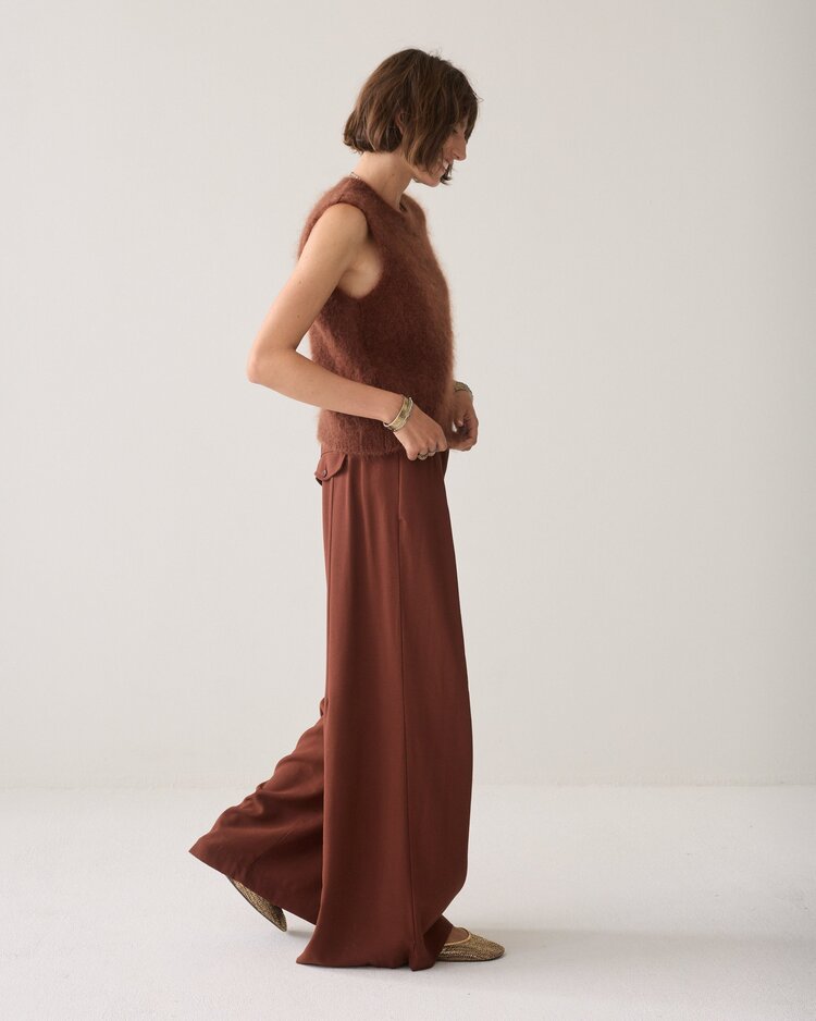 Summum Woman Trousers viscose twill toffee Summum Woman - Copy