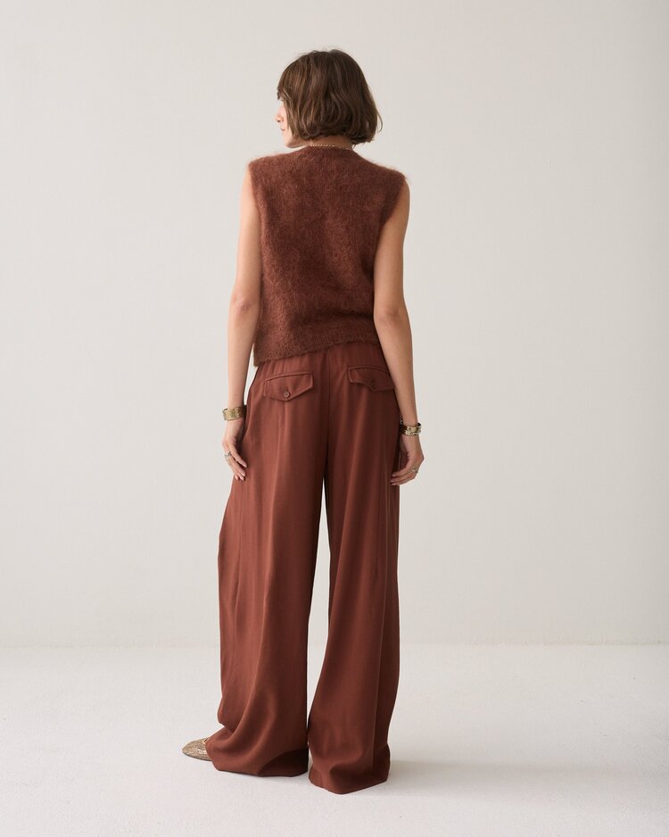 Summum Woman Trousers viscose twill toffee Summum Woman - Copy