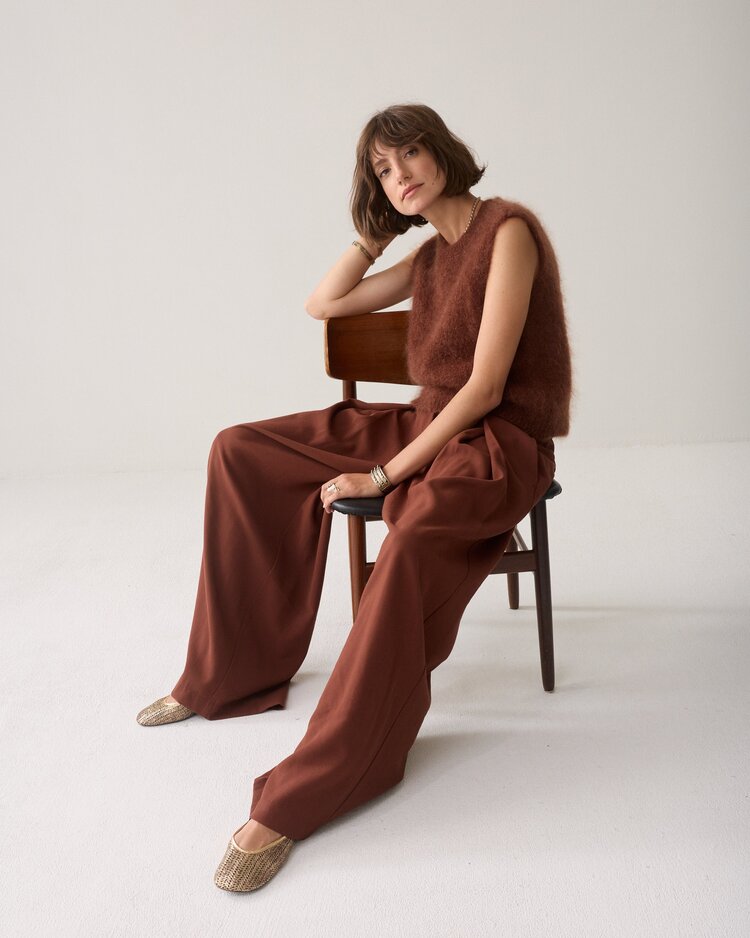 Summum Woman Trousers viscose twill toffee Summum Woman - Copy