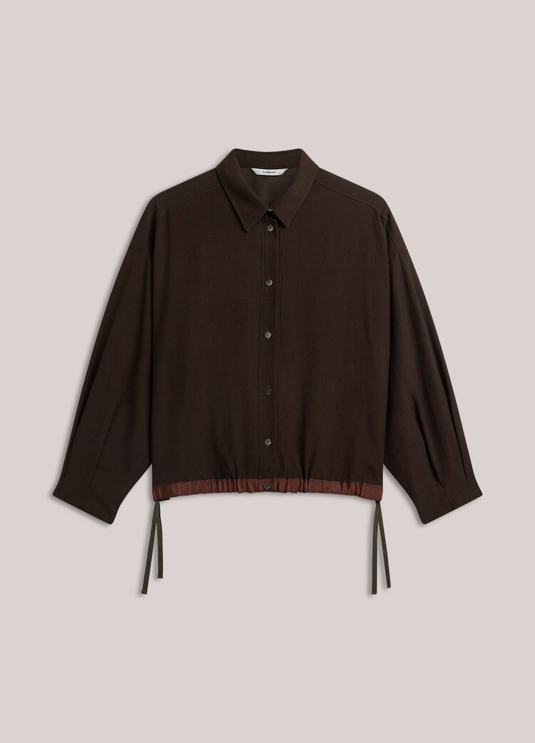 Summum Woman Blouse viscose twill dark chocolate Summum Woman