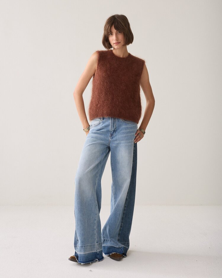 Summum Woman Spencer kid mohair knit toffee Summum Woman