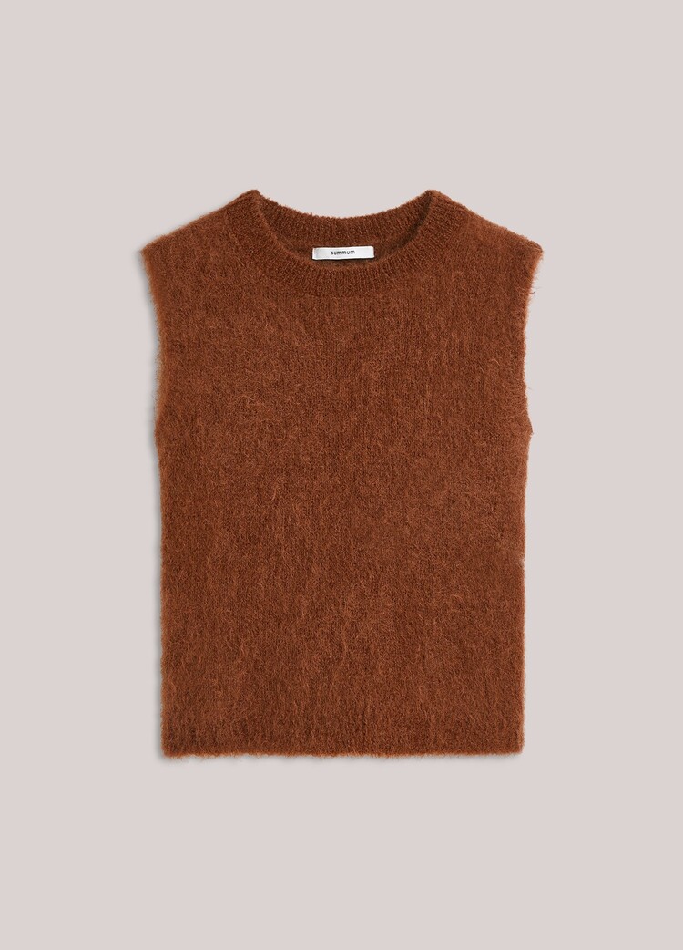 Summum Woman Spencer kid mohair knit toffee Summum Woman