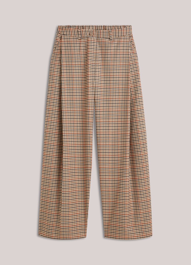 Summum Woman Trousers check goji berry Summum Woman