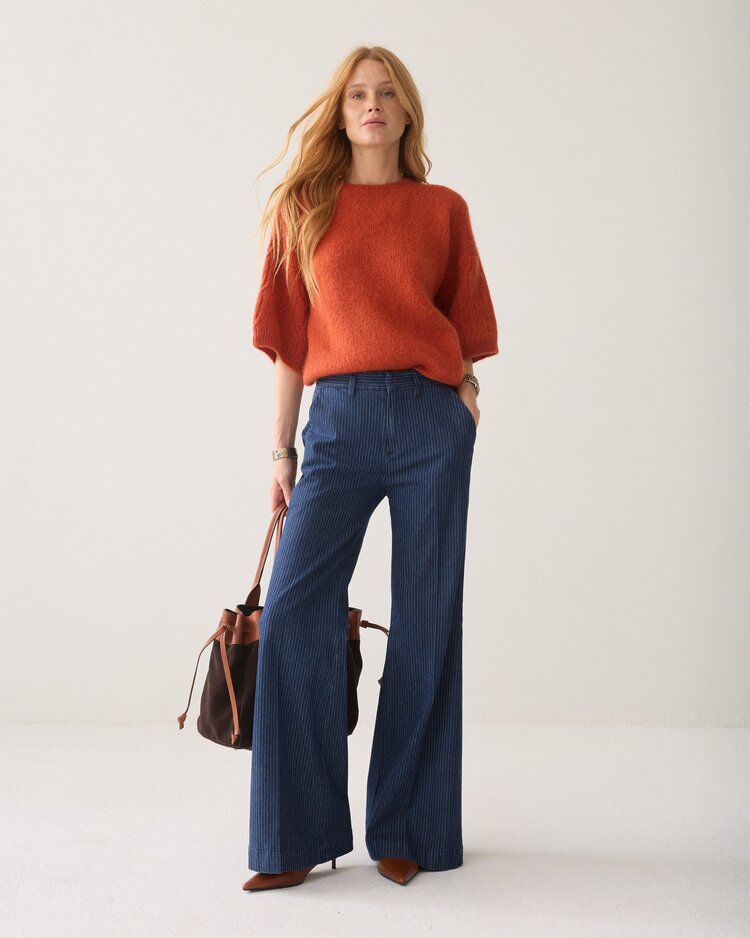 Summum Woman Boxy sweater mohair blend goji berry Summum Woman